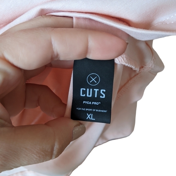Cuts Clothing AO Long Sleeve Curve-Hem Tee XL Pale Pink - Picture 6 of 7